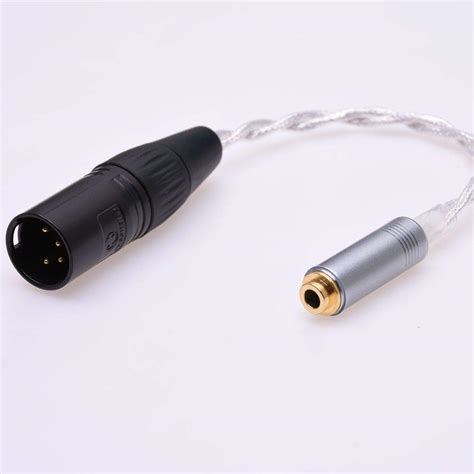 GAGACOCC 4pin XLR Male to 4.4MM Female Balanced Crystal Clear Silver ...