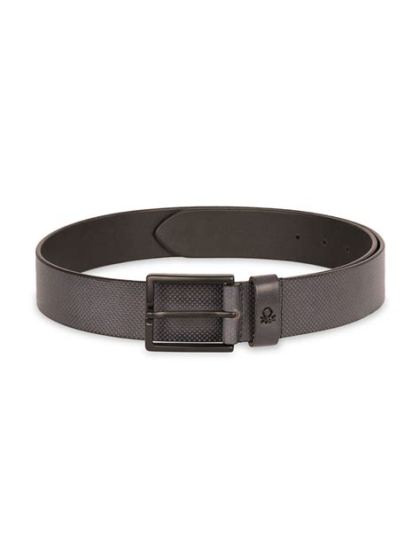 Buy United Colors of Benetton Men Leather Non Reversible Belt - Black ...