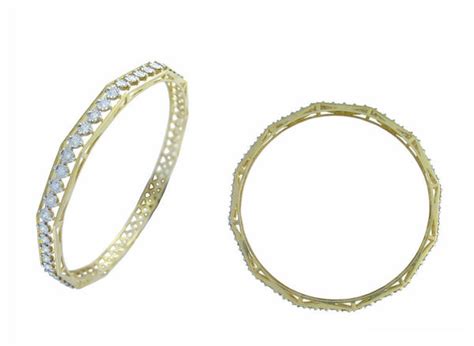 Perfect Border Light Weight Diamond Bangles – PalsaniJewels.com