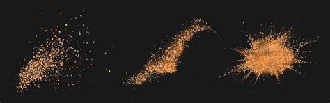Splash of cosmetics powder sand dirt coffee set | Free Vector