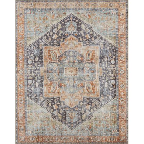 Tayse Parker 5 X 7 (ft) Blue Indoor Area Rug PRK1107 5X7 at Lowes.com