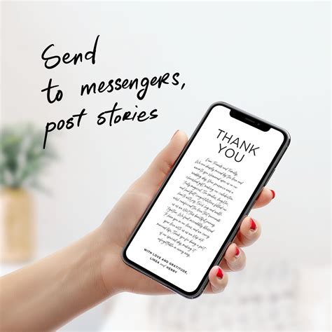 Electronic Thank You Card Template, Minimalist Wedding Thank You for ...