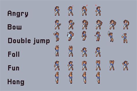 Sprite Animation Pixel Size Chart 的图像结果