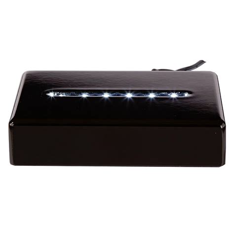 Deluxe Black Rectangle Lighted Base | The Magnet Group