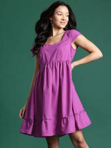 Dressberry Women A-line Purple Above Knee/Mid Thigh Length Dress - Buy ...