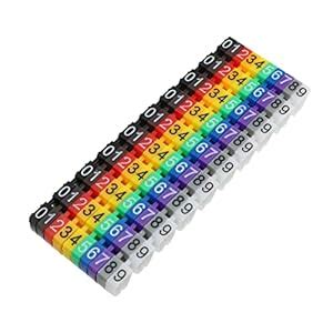 C-Type Marker MEETOOT 1Set 6SQMM Colourful Number Tag Label for 6-10mm ...