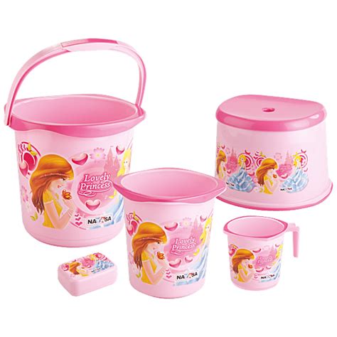 Buy Nayasa Kids Bathroom Set Bucket - 18 Ltr, Mug 1.5 Ltr , Stool, Soap ...