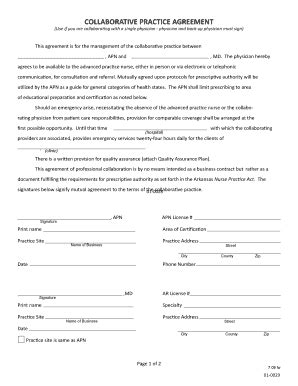 2022-2025 Form AR Collaborative Practice Agreement Fill Online ...
