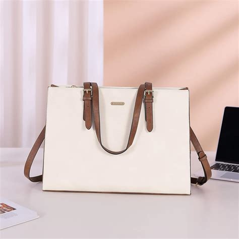 Buy CLUCI Laptop Bag for Women Vegan Leather 15.6 inch Briefcase Tote ...