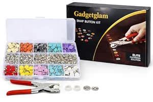 Gadgetglam Premium Snap Buttons Kit – 100 Sets 9.5mm Metal Fasteners in ...