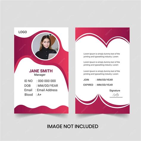 Image result for Sample ID Card Template