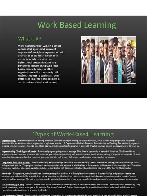Image result for Work-Based Learning Examples