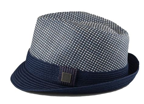 Mens Big Size 2 Tone Summer Straw Fedora Trilby Hat XL(60cm) XXL(62cm) 2 Colors - Blue ...
