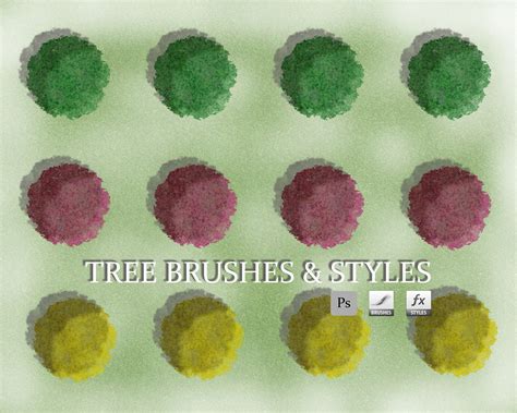 Tree Top View Photoshop Brushes and Styles, Assistant to Design, Ps ...