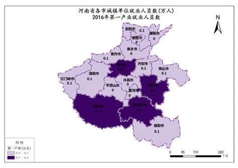 河南省2016年各市城镇单位第一产业就业人数-免费共享数据产品-地理国情监测云平台