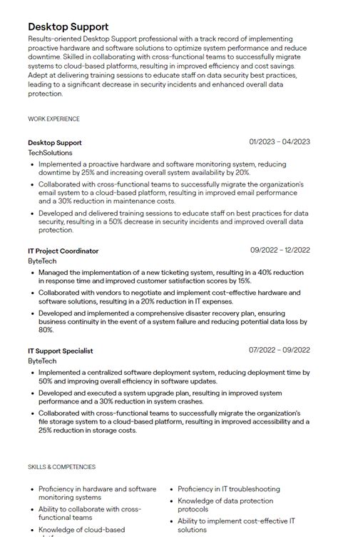 Computer Tech Support Job Description 的图像结果