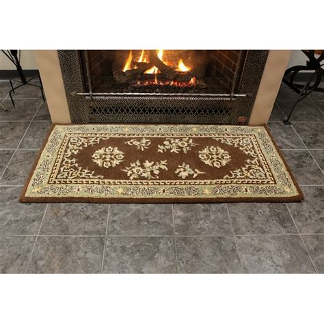Minuteman International Coffee Brown Oriental Design Rectangular Hearth ...