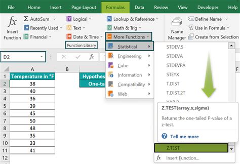 How to Normal Distribution Z Test Graph in Excel 的图像结果