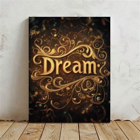 1psc(Abstract Personality Font)Framed Canvas Wall Art Decor, Framed ...
