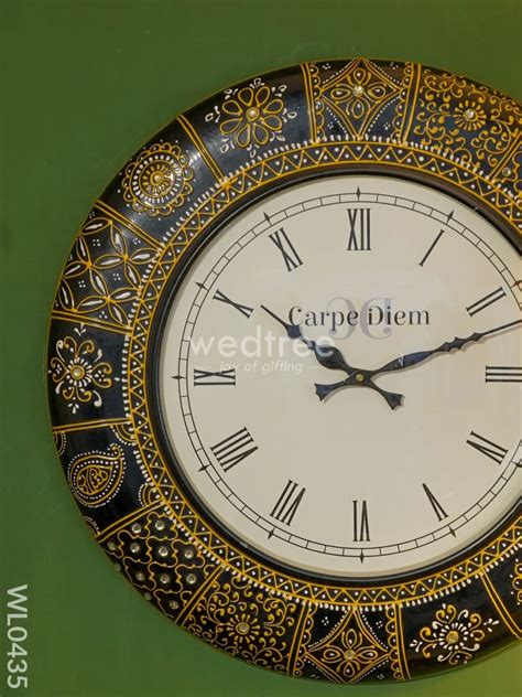Wall clocks - Hand painted Floral Design (18 inch) - WL0435 – Wedtree