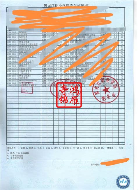 黑龙江职业学院出国中文成绩单打印案例_服务案例_鸿雁寄锦