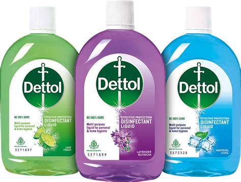 Dettol Surface Disinfection 1.5L Kit - Lavender, Lime, Menthol (500ml ...