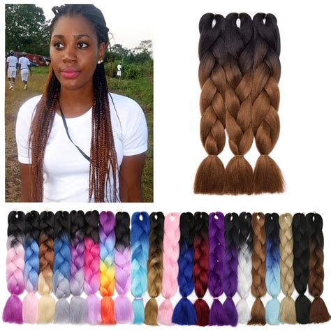 Ombre Jumbo Braiding Hair 24 inch Jumbo Braid Hair Extensions Jumbo Box ...