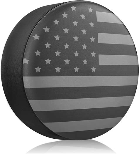 Spare Tire Cover for RV Trailer, Waterproof Leather Wheel Cover with American USA Flag, Camper ...