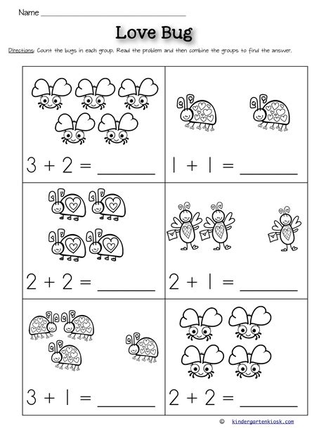 Addition Printable Worksheets For Kindergarten