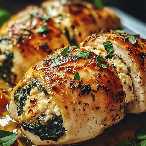 Spinach and Ricotta Stuffed Chicken