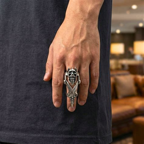 Buy Now Premium Rings - GOTHICKULL - Gothic Skull Knuckle Adjustable ...