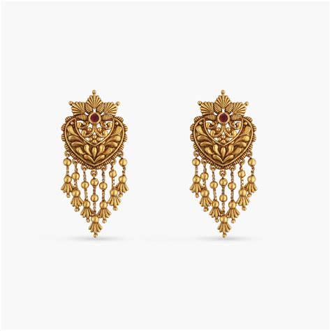Buy Swara Floral Frill Silver Drop Earrings Jewelry – Paksha India