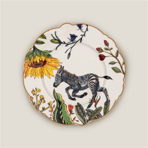 Buy Jenna Clifford Leopard & Zebra Quarter Plate Set of 4 – Address Home