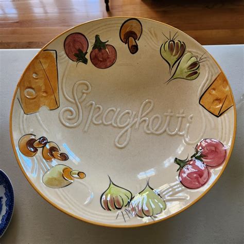 1972 VINTAGE LOS ANGELES POTTERIES CERAMIC SPAGHETTI PASTA SERVING BOWL ...