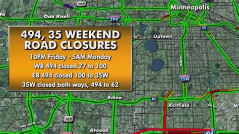 Construction closing parts of I-494, I-35W this weekend | FOX 9 ...