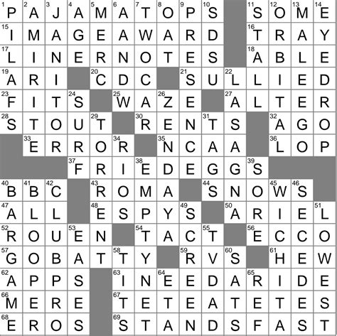Information for the record crossword clue Archives - LAXCrossword.com