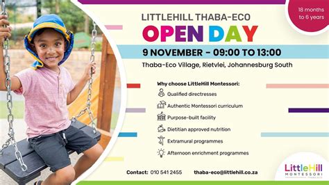 LittleHill Montessori Thaba-Eco Estate Open Day , 0A Kliprivier Dr ...
