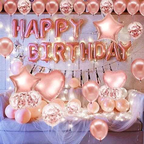 Realistic Store Happy Birthday Foil Balloons Decoration Set/Kit For ...