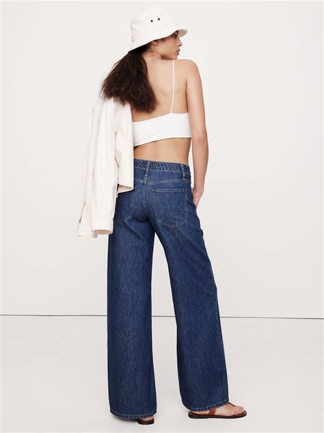 Mid-Rise Wide-Leg Drawstring Jean | Banana Republic
