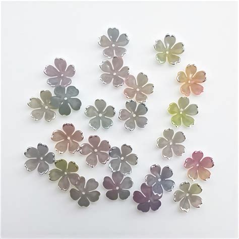 Buy Acrylic Five Petals Flower (10 gms) Pearl Jewelry Making, Bracelet ...
