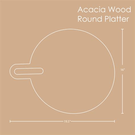Acacia Round Wood Serving Platter - Muun Home