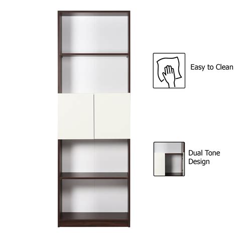 Eden Engineered Bookshelf Frosty White & English Oak finish — TREVI ...