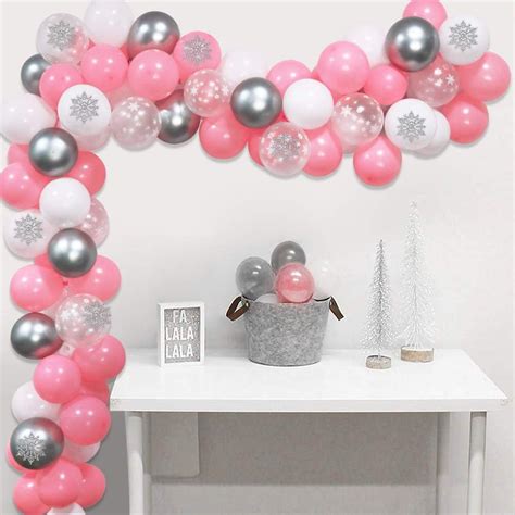 Buy K KUMEED Snowflake Balloon Garland Arch kit Winter Wonderland Party ...