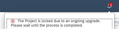 3134414 - CBC project (workspace) is locked due to an ongoing upgrade