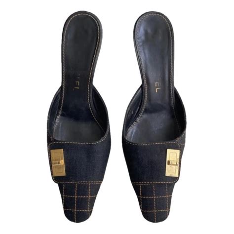 blue CHANEL Women Mules & Clogs - Vestiaire Collective