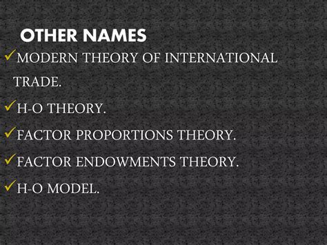 Heckscher ohlin model theory of international trade | PPTX