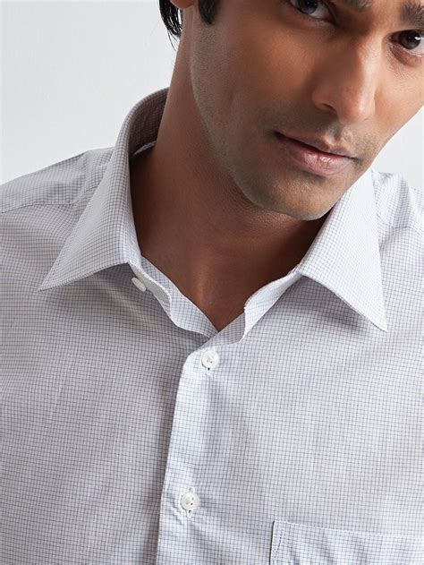 Buy Super 90's Micro Check Shirt - 100% Cotton Men's Formal Shirt ...