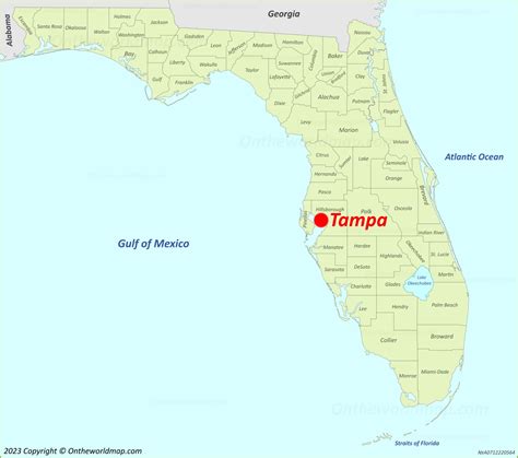 Tampa Location On The Florida Map - Ontheworldmap.com