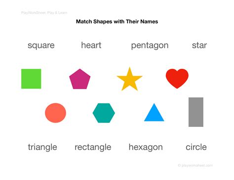Match Shapes with Their Names | Free Printables for Kids
