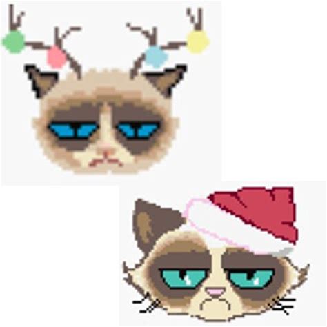 Buy Antler Christmas Angry Cat Fan Art Perler Bead Sprite Pixel Pattern ...